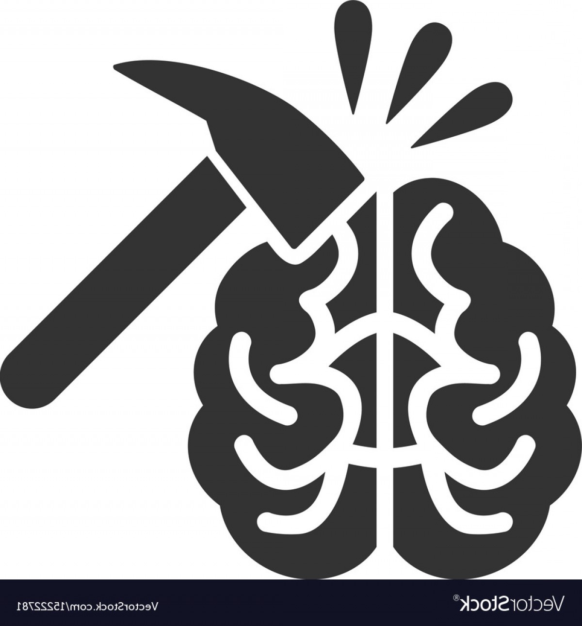 1200x1291 Brain Impact Flat Icon Vector Handandbeak