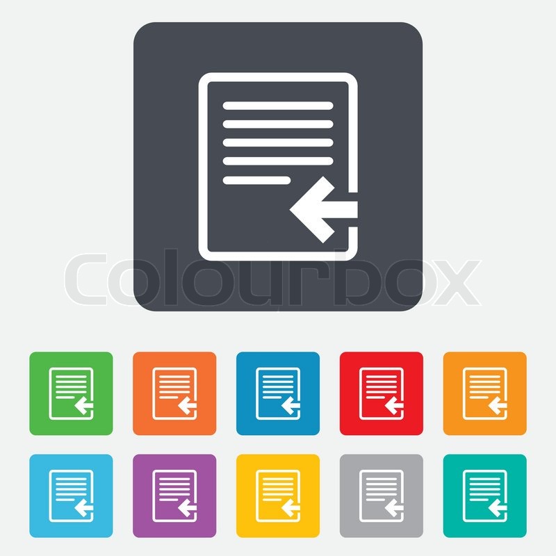 800x800 Import Icon Document Stock Vector Colourbox
