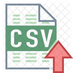 256x256 Import Csv Icon Of Colored Outline Style