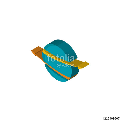 500x500 Import Export Isometric Right Top View Icon Stock Image