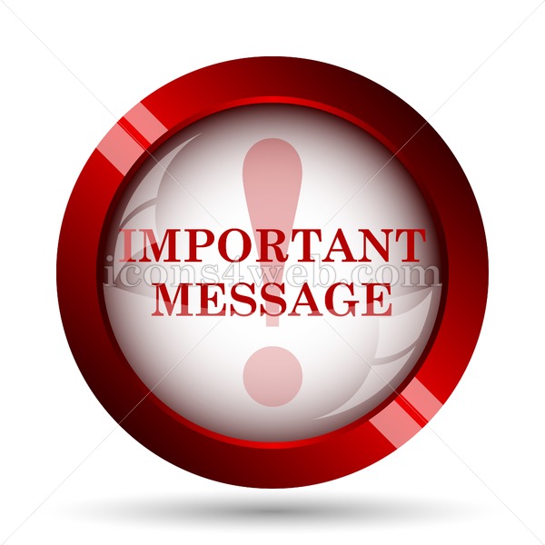 600x600 Important Message Website Icon High Quality Web Button