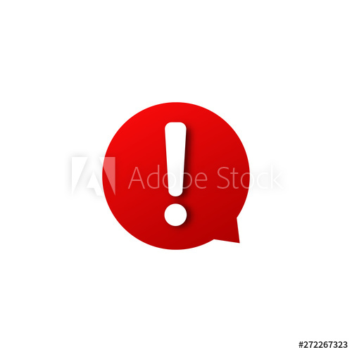 500x500 Red Alert Icon Important Message Sign