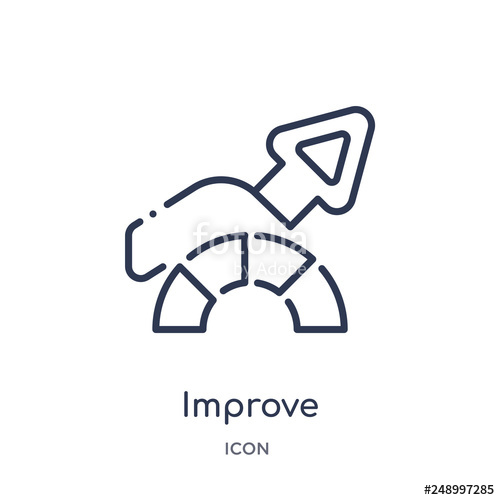 500x500 Improve Icon From Web Hosting Outline Collection Thin Line