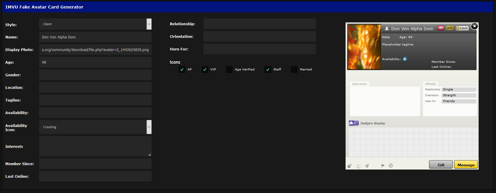 1685x658 Fake Avatar Card Generator Imvu Mafias