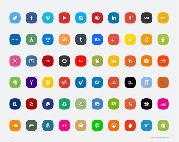 600x478 Absolutely Free Social Media Icons Sets