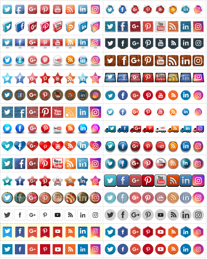 724x907 Social Media Flying Icons Floating Social Media Icon Wordpress