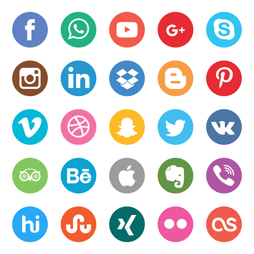 863x863 Free Social Media Icon Sets To Download
