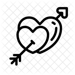 256x256 Couple Fall In Love Icon Of Line Style