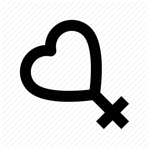 512x512 Female Gender Symbol, Heart, Lovely, Valentine, Woman In Love Icon