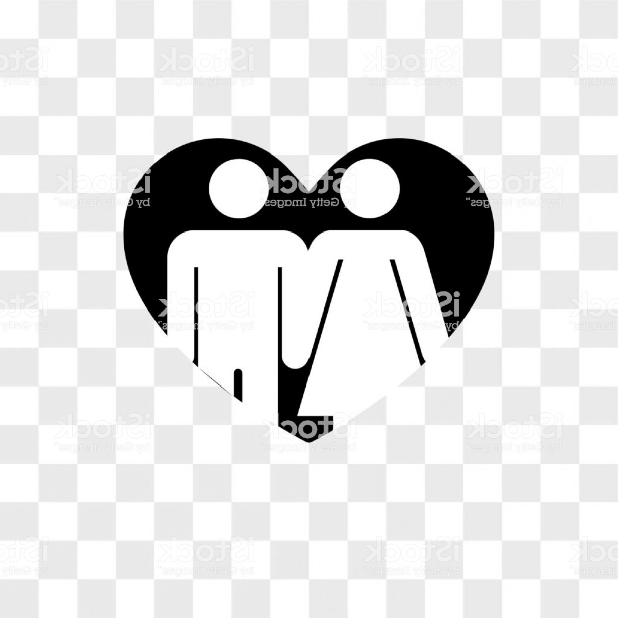 1228x1228 Couple In Love Vector Icon On Transparent Background Couple