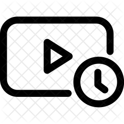 256x256 Video, Pending, Waiting, Review, Process Icon Of Line Style