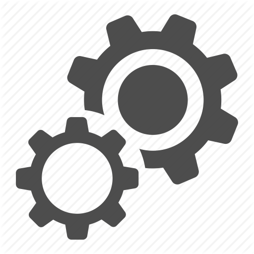 512x512 Configuration, Gears, Options, Process, Service, Settings, Support