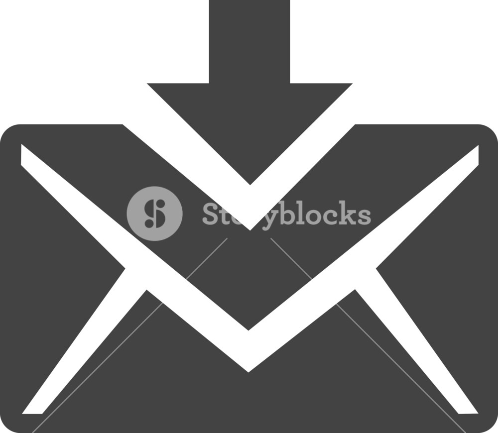 1000x870 Inbox Glyph Icon Royalty Free Stock Image