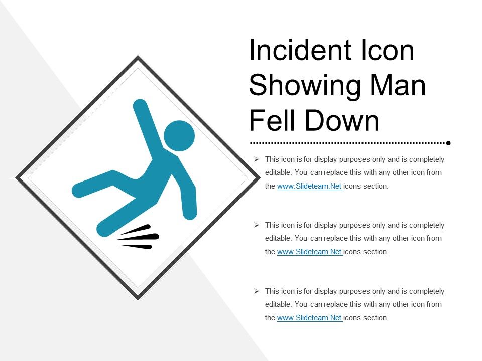 960x720 Incident Icon Showing Man Fell Down Powerpoint Templates