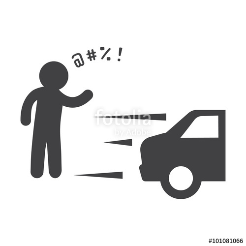 500x500 Car Incident Black Simple Icon On White Background For Web Stock