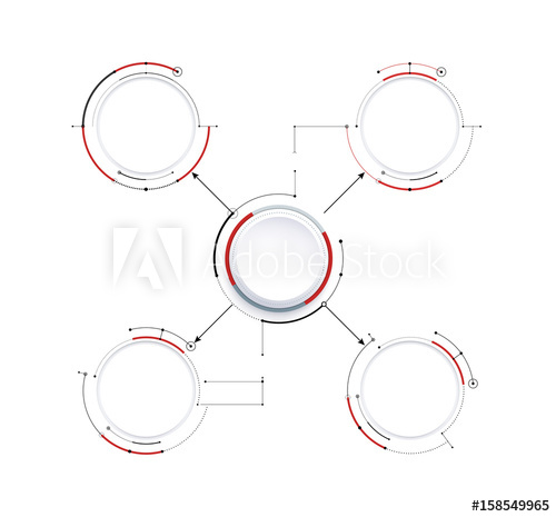500x465 Infographic Diagram Template Design Simple Design Include Icon