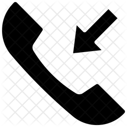 256x256 Incoming Call Icon Of Glyph Style