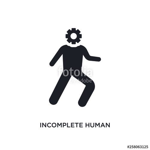 500x500 Incomplete Human Isolated Icon Simple Element Illustration