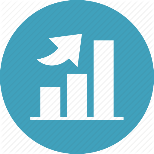 512x512 Bar Graph, Chart, Growth, Increase, Revenue, Stocks, Up Icon