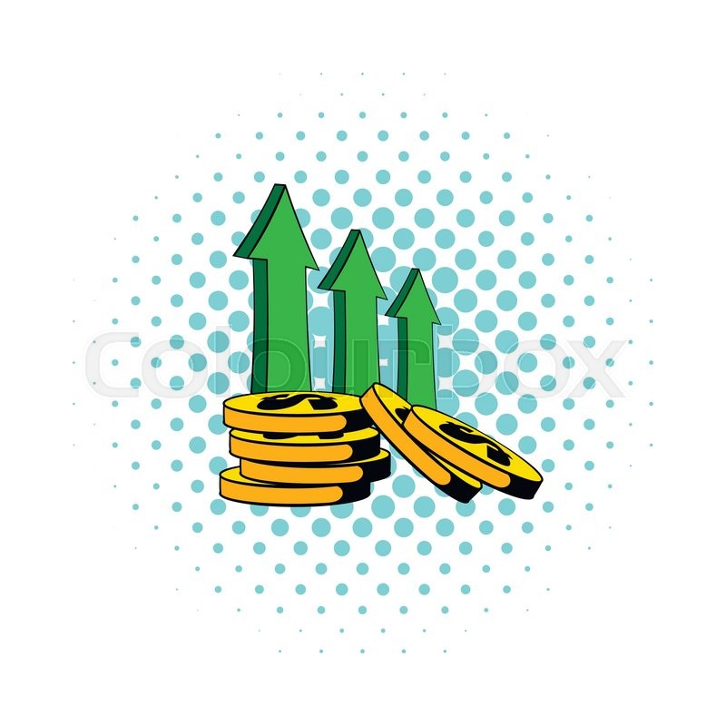 800x800 Increase Of Cash Income Icon In Comics Stock Vector Colourbox