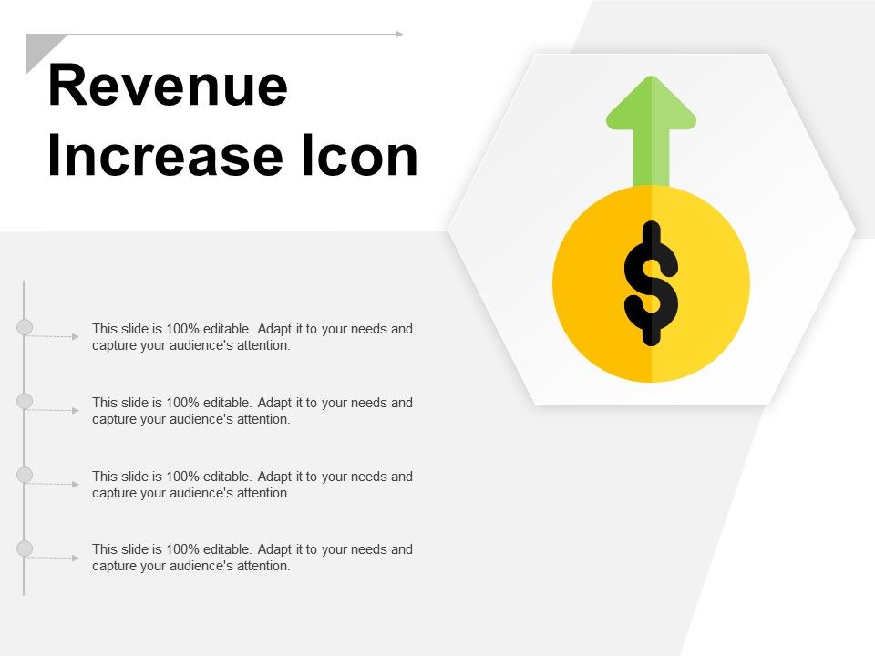 960x720 Revenue Increase Icon Templates Powerpoint Slides Ppt