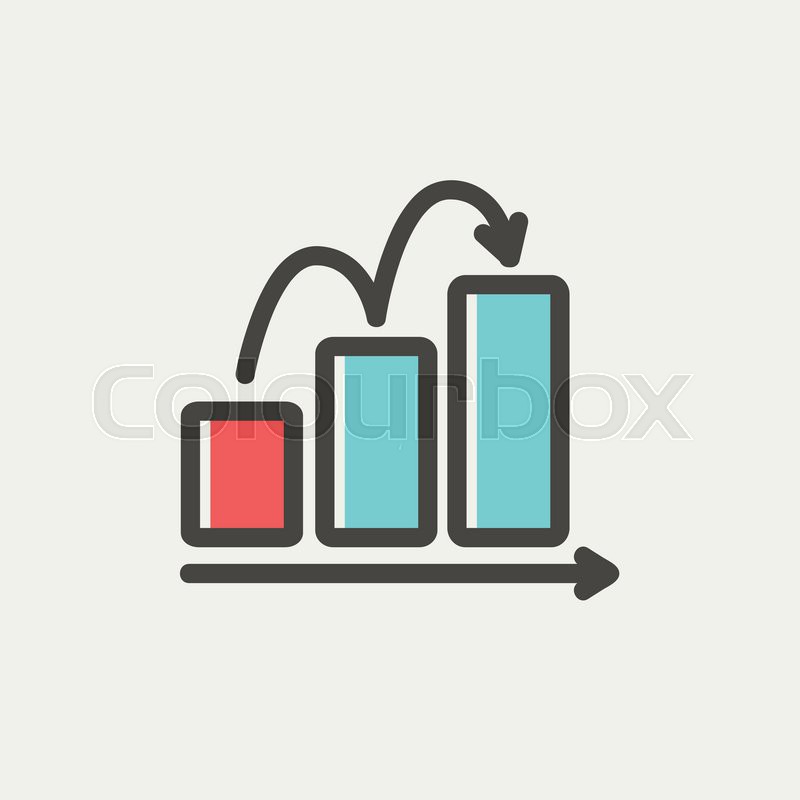 800x800 Business Sales Increase Icon Thin Line Stock Vector Colourbox