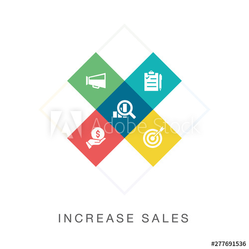 500x500 Increase Sales Icon Concept
