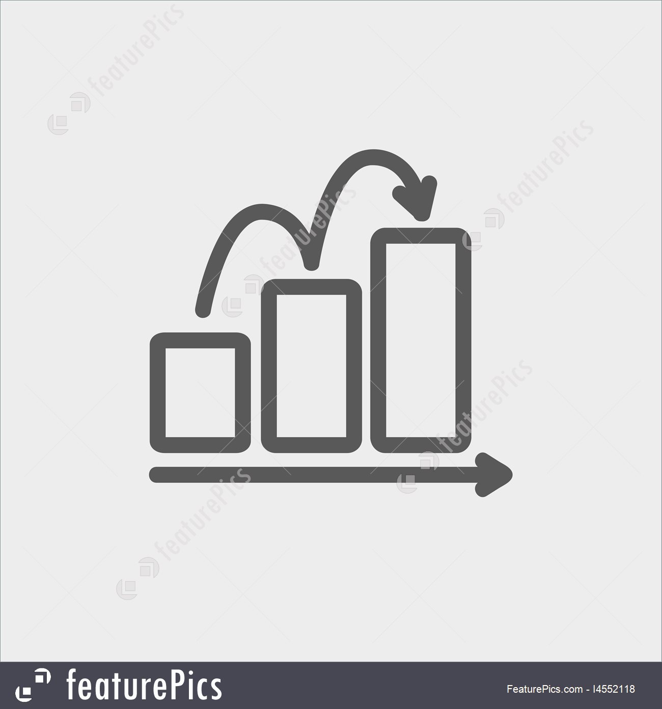 1300x1392 Business Sales Increase Thin Line Icon Illustration
