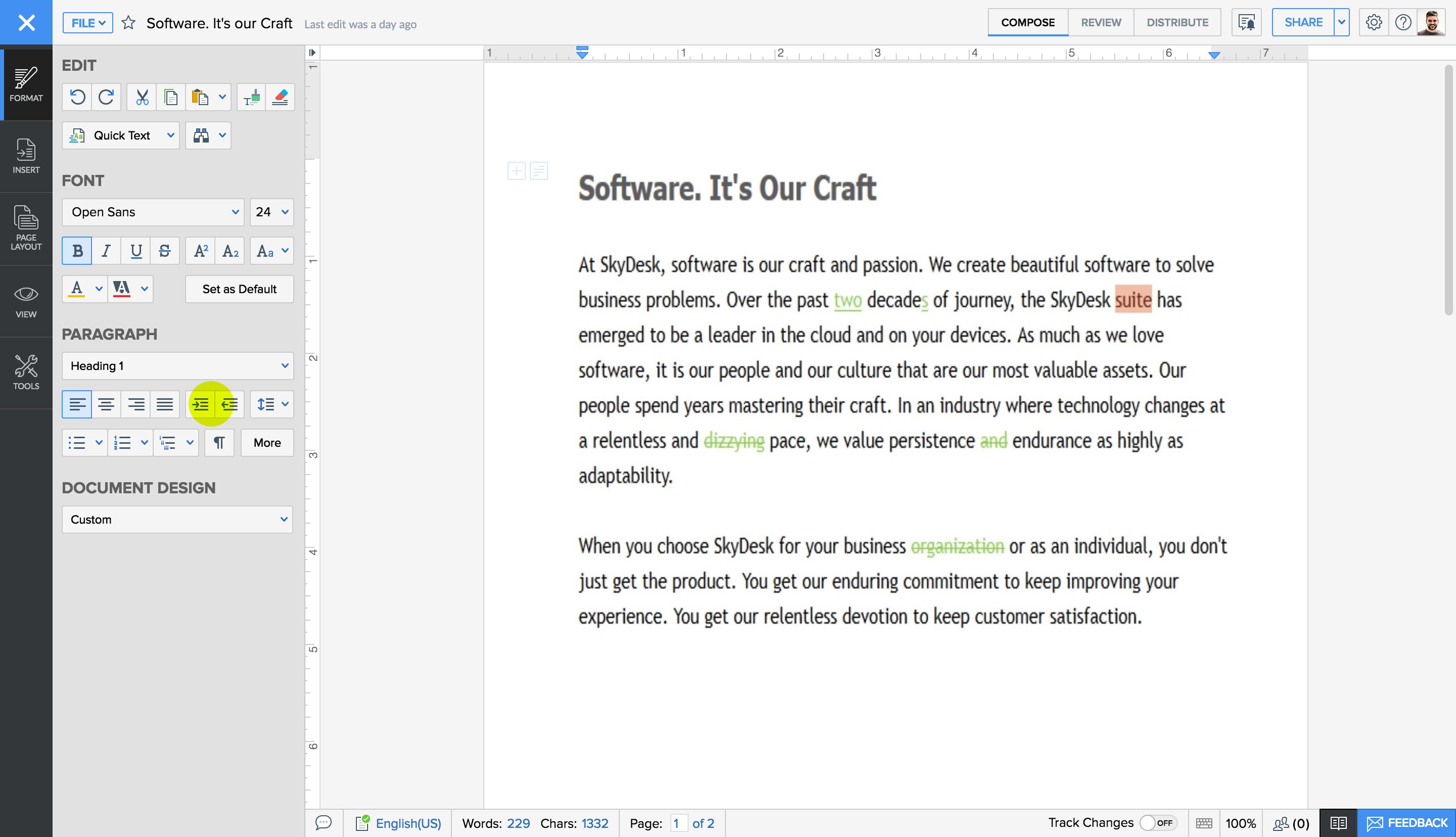 2880x1656 How To Apply Paragraph Settings In Skydesk Writer