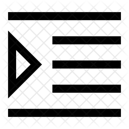 256x256 Increase Indent Icon Of Line Style