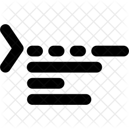 256x256 Indent First Line Icon Of Glyph Style