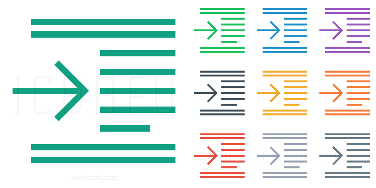 1200x600 Indent Increase Icon