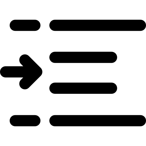 512x512 Indent Increase Interface Symbol Icons Free Download