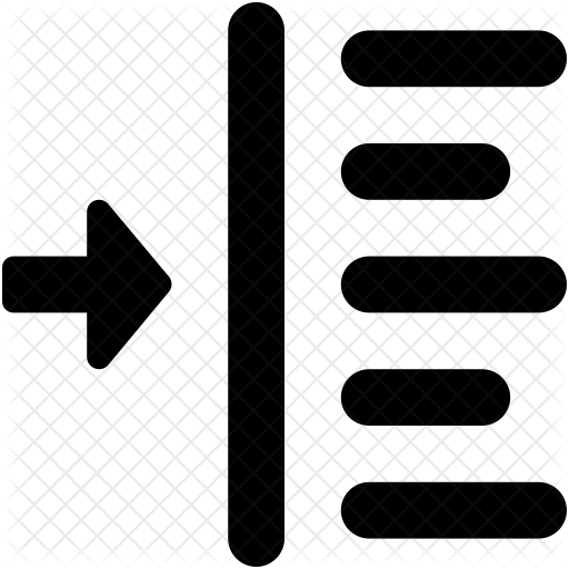 512x512 Left Indent Icon Of Glyph Style