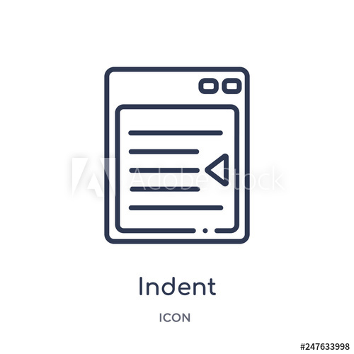 500x500 Indent Icon From User Interface Outline Collection Thin Line