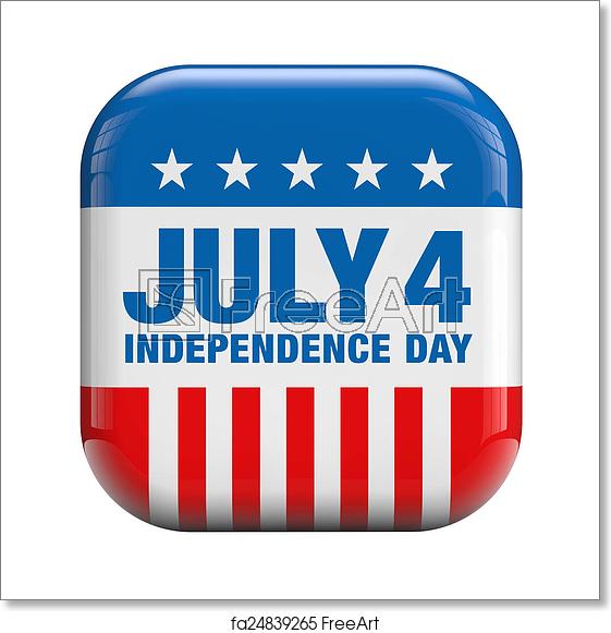 561x581 Free Art Print Of July July Independence Day Icon Freeart
