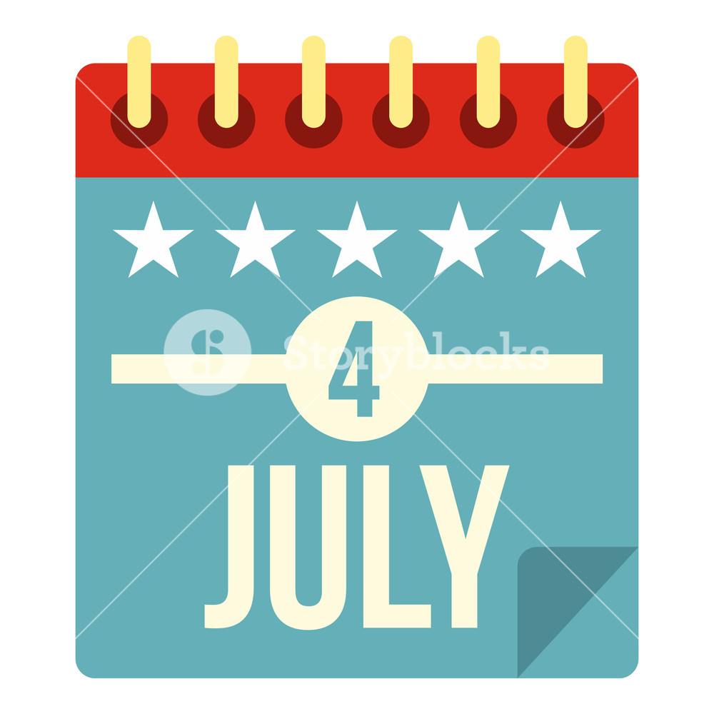 1000x1000 Independence Day Icon Flat Isolated On White Background Vector