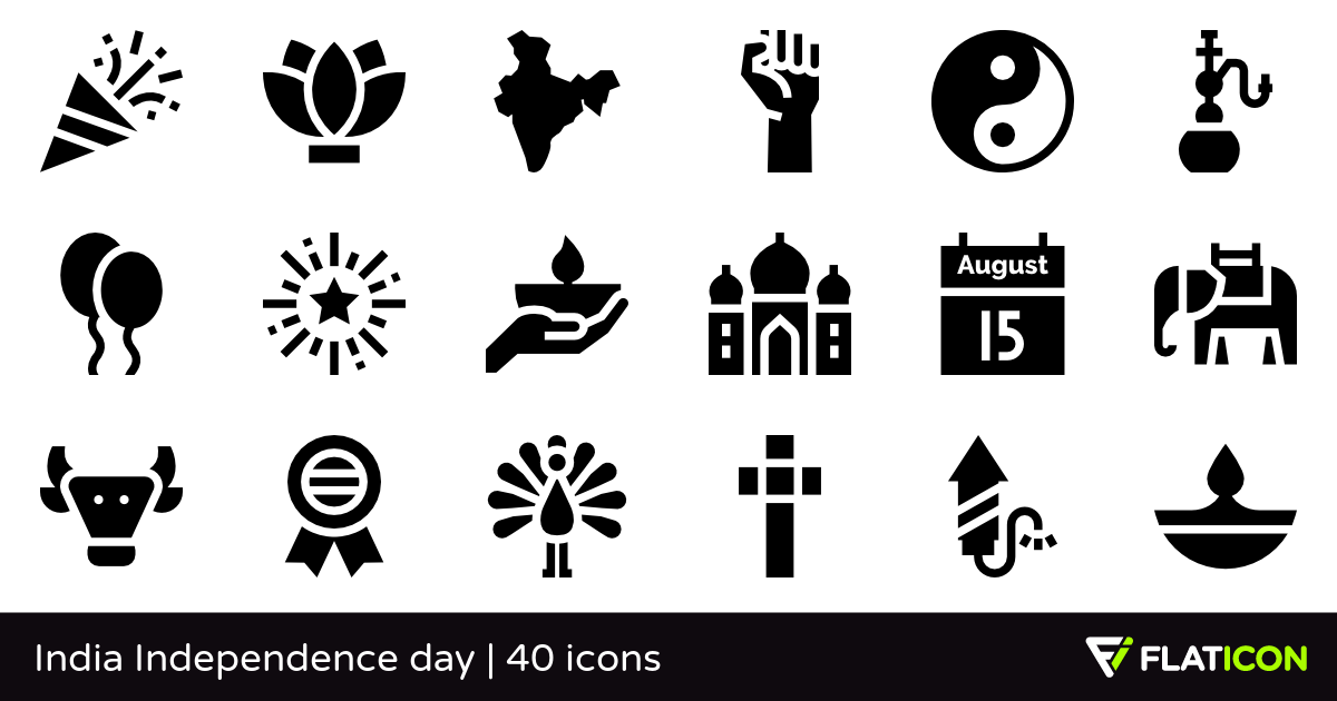 1200x630 India Independence Day Free Icons