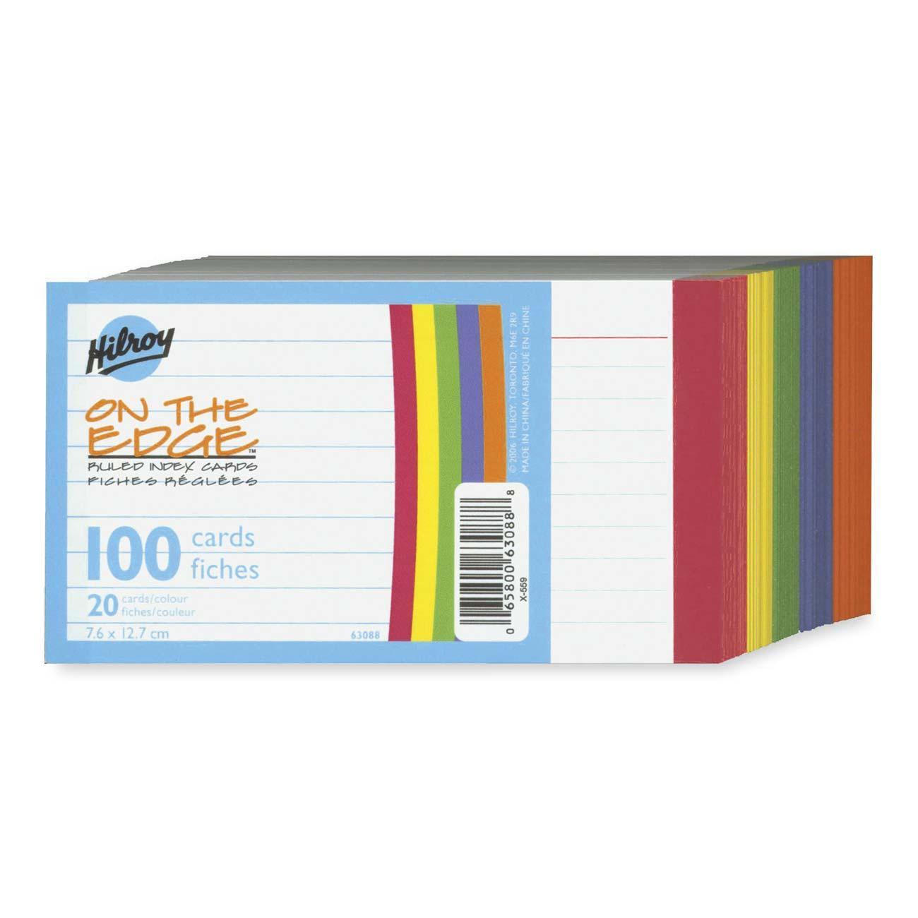 1300x1300 Hilroy Color Edged Stack Ruled Index Card