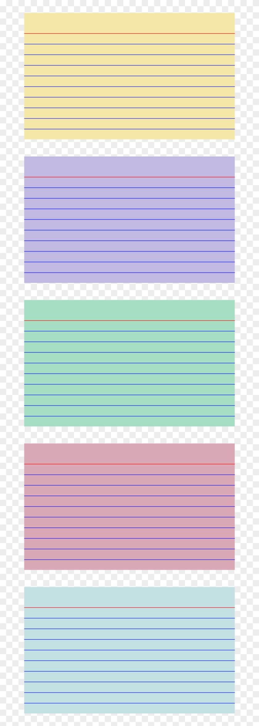 840x2353 This Free Icons Png Design Of Colored Index Cards, Transparent Png
