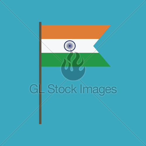500x500 India Flag Icon In Flat Design Gl Stock Images