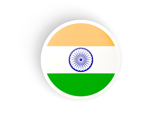 640x480 Round Concave Icon Illustration Of Flag Of India