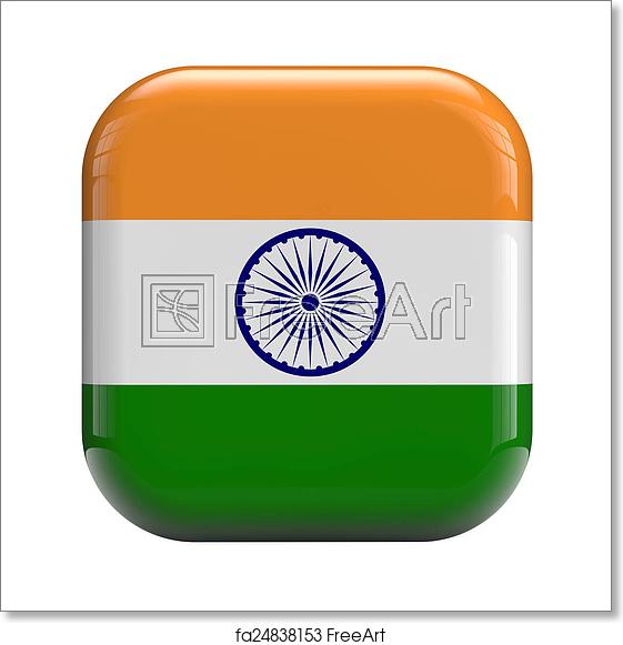 561x581 Free Art Print Of India Flag Icon India Flag Icon Isolated Symbol