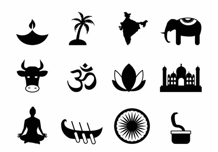 700x490 India Icons Vector
