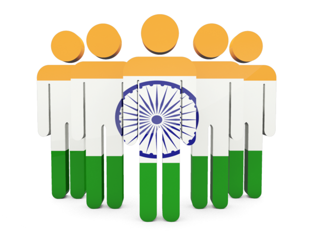 640x480 People Icon Illustration Of Flag Of India