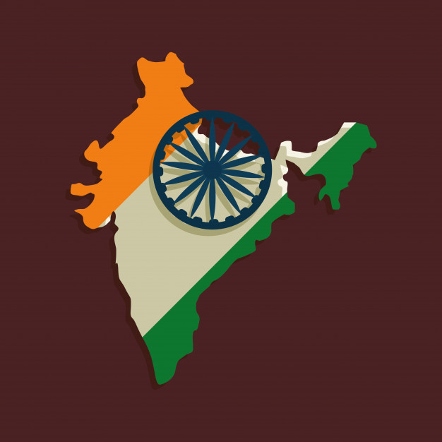626x626 India Flag And Map Icon Vector Premium Download