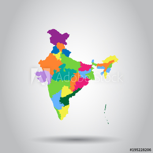 500x500 India Map Icon Business Cartography Concept India Pictogram