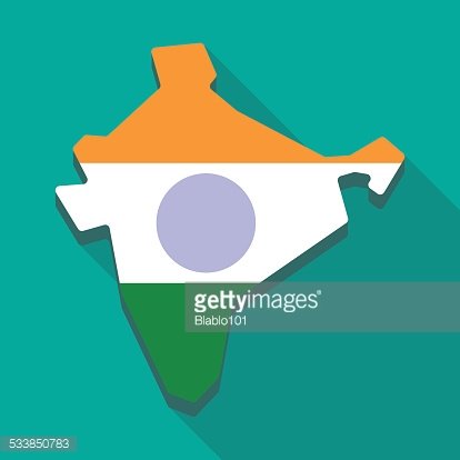 414x414 Map Icon With The India Flag Premium Clipart
