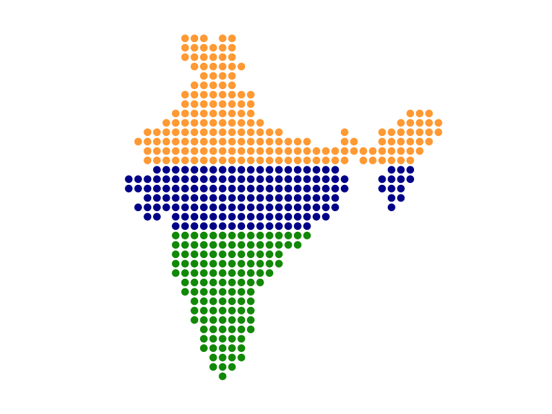 800x600 Dotted Map India Vector Sketch Freebie