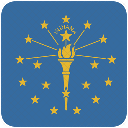 512x512 Indiana Flag Icon Of Flat Style